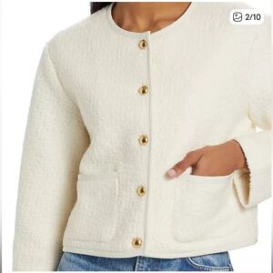 Reformation dale jacket - Women's Cream Textured Jacket